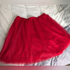 Charlotte Russe Vibrant Red Tulle Skirt
